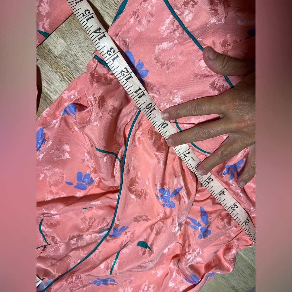 Vintage Flora Kung silk dress size 8🌷 - Picture 8 of 11